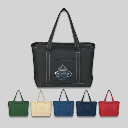 Large Cotton Canvas Yacht Tote Bag-BG