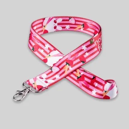 Custom Heat-Transferred Lanyard Keychain