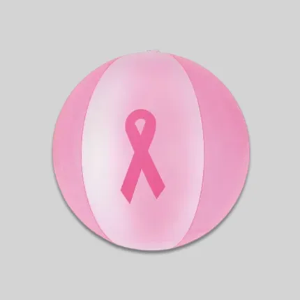 16" Arc Inflatable Beach Ball w/Pink Ribbon Imprint