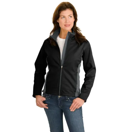 Port Authority Ladies Two-Tone Soft Shell Jacket - Dark/All