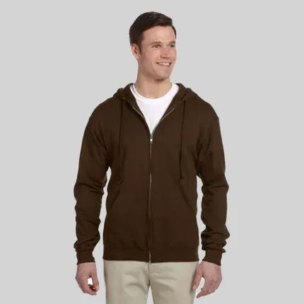 Jerzees 8 oz 50/50 Nublend Full Zip Hood - Dark/Color