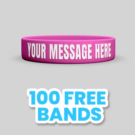 3/4 inch Embossed Printed Wristband   