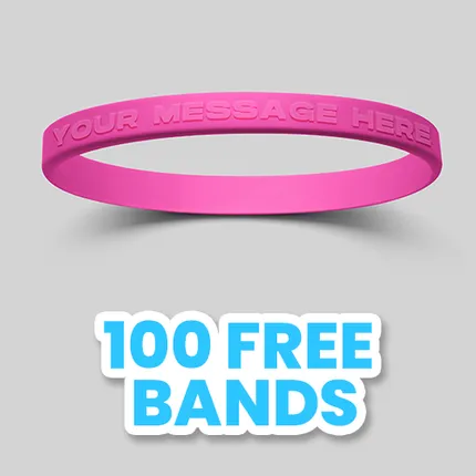 1/4 inch Embossed Wristband      