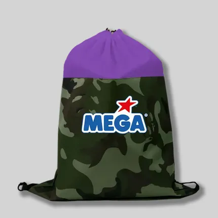 Budget Custom Colored Camo Drawstring Tote Bag-BG