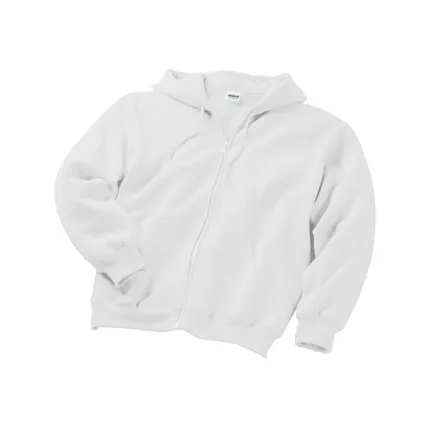 Gildan 9.3 oz. 50/50 Ultra Blend Full-Zip Hoodie - White/Neutral