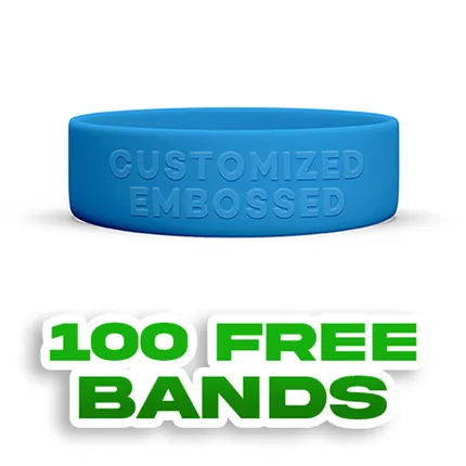 Embossed 1 inch Wristband 