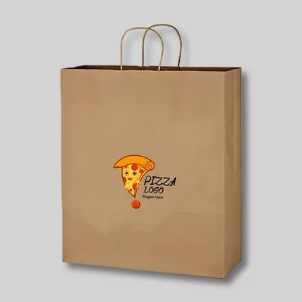 Budget Custom Kraft Paper Brown Shopping Bag - 16" x 19"