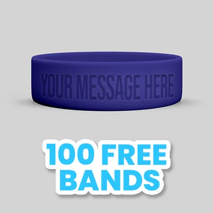 1 inch Debossed Wristband          