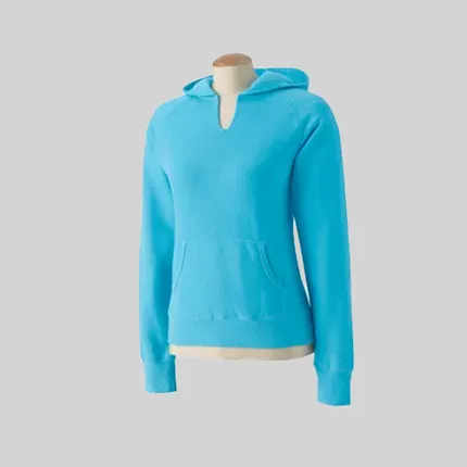 Comfort Colors Women's Garment-Dyed Front-Slit Pullover Hoodie - Dark/All