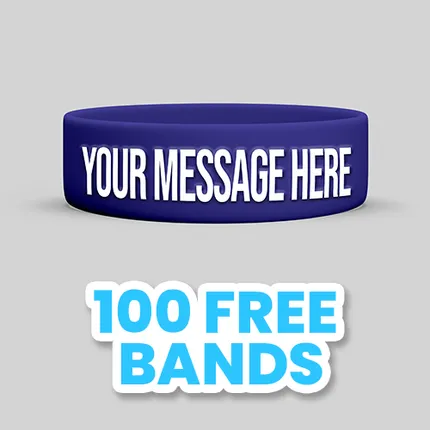 1 inch Embossed Printed Wristband-A