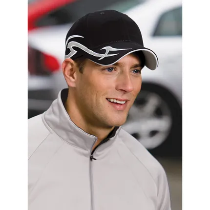 Port Authority Racing Cap with Sickle Flames - Dark/All