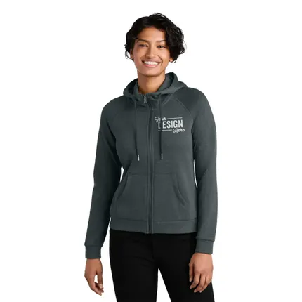 Allmade Women's Organic CVC Fleece Full-Zip Hoodie