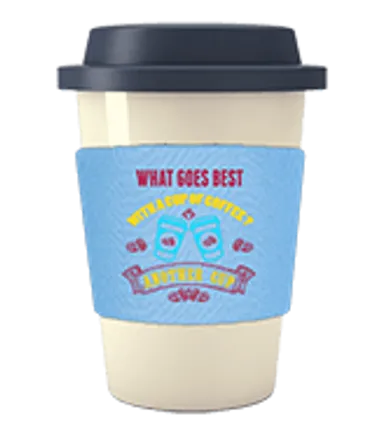 One or Full Color Coffee Cup Sleeve    