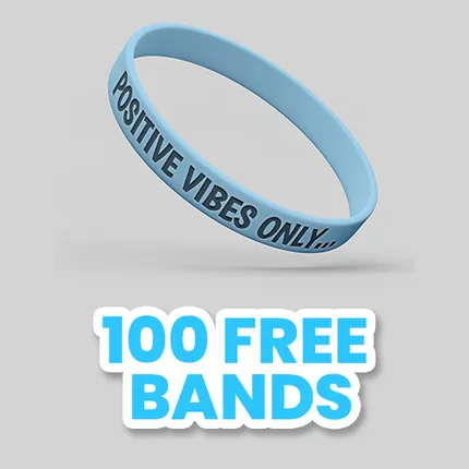 Colorfilled Silicone Wristband Bracelet       