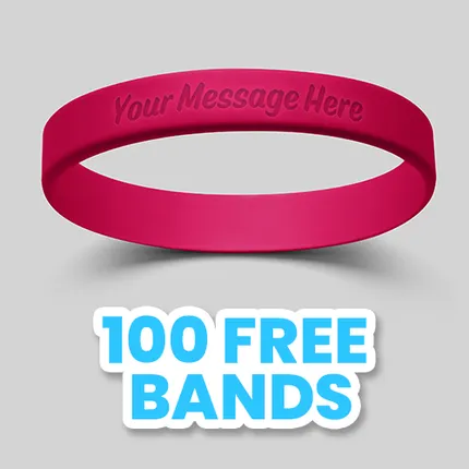 Debossed Silicone Wristband Bracelet   