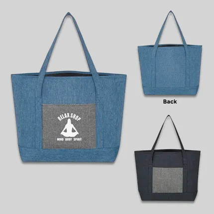 Denim-Effect Tote Bag - BG