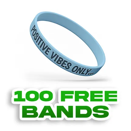 Colorfilled Silicone Wristband Bracelet       