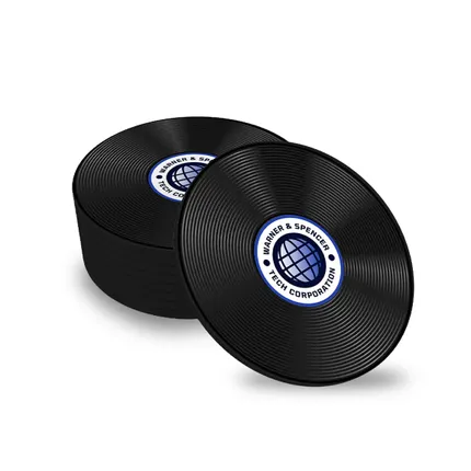 Custom Soft Plastic Record Coaster