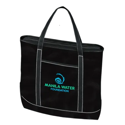 Budget Custom Large Cotton Canvas Yacht Tote Bag