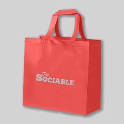 Budget Custom Heat Sealed Non Woven Grande Tote Bag-BG