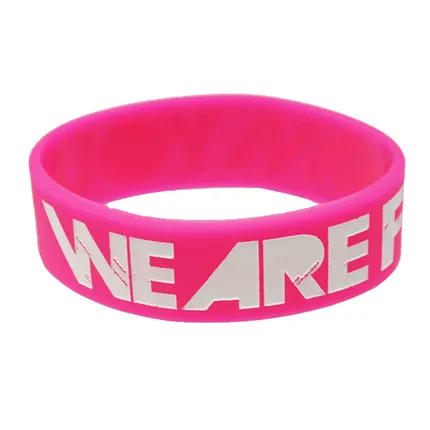 1 inch Color Filled Debossed Wristband 