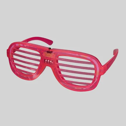 LED Pink Slotted Glasses 