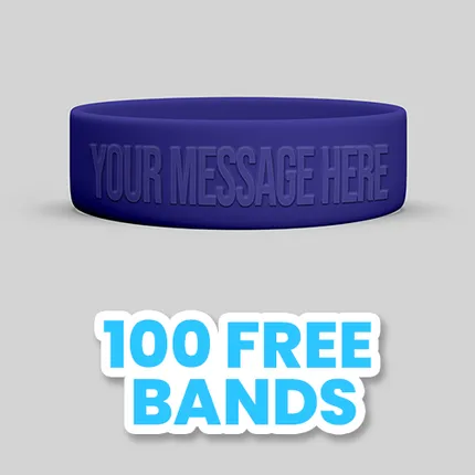 1 inch Embossed Wristband     