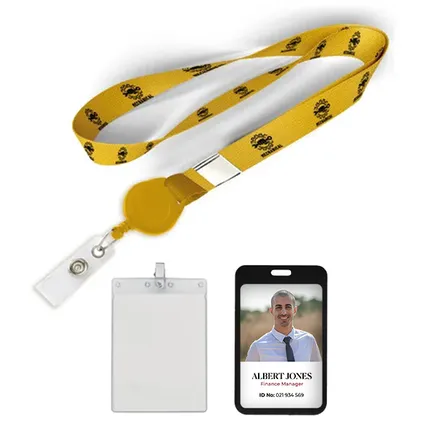 5/8 inch Polyester/Badge Reel Lanyard Combo-B
