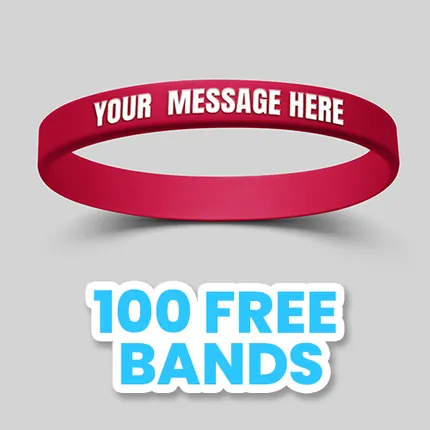 Custom Embossed Printed Silicone Wristbands 