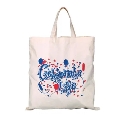 Natural color 21" handle shopping tote bag 