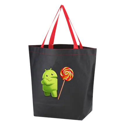 Budget Custom Non-Woven Leather Look Tote Bag