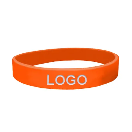 1/2" Debossed Color Filled Wristband-A