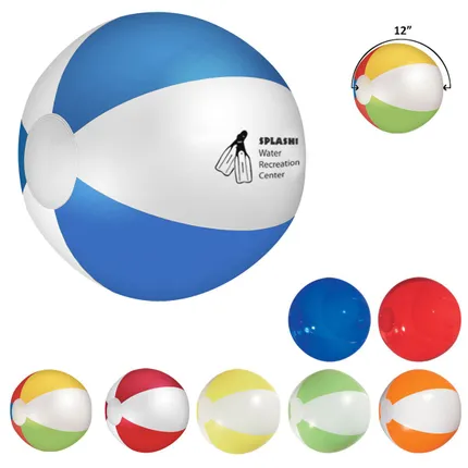 12" Multi-color beach ball