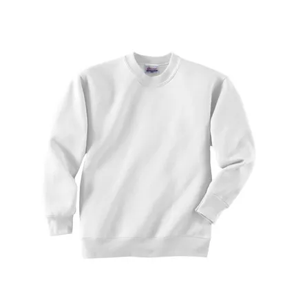 Hanes Youth 7.8 Oz. 50/50 Fleece Comfort Blend Crew - White/Neutral