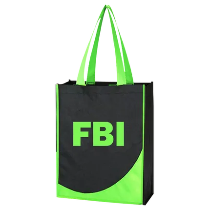 Budget Custom Non Woven Tote Bag With Accent Trim - BG
