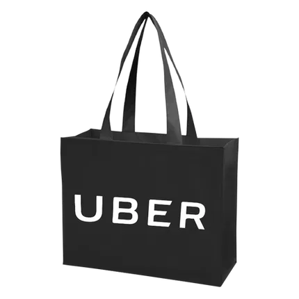 Non Woven Shopper Tote Bag With Hook & Loop Closure - BG