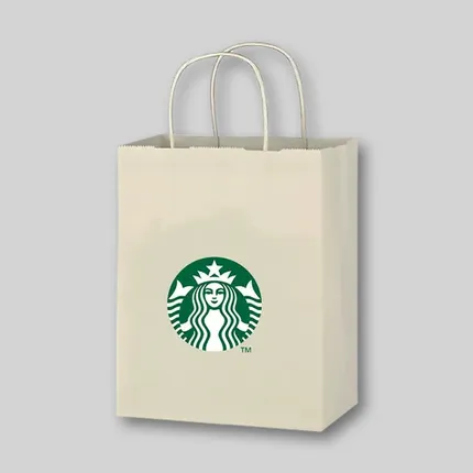 Budget Custom Kraft Paper White Shopping  