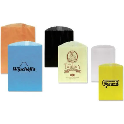 Candy, Cookie & Gourmet Bags - White 5 3/4" x 7 1/2" - BG