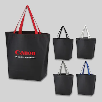 NON-WOVEN LEATHER-LOOK TOTE BAG 