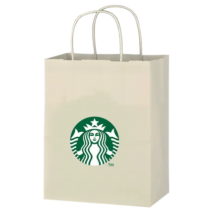 Budget Custom Kraft Paper White Shopping  