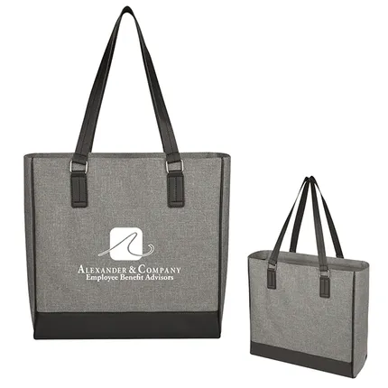 Classy Heathered Tote Bag - BG