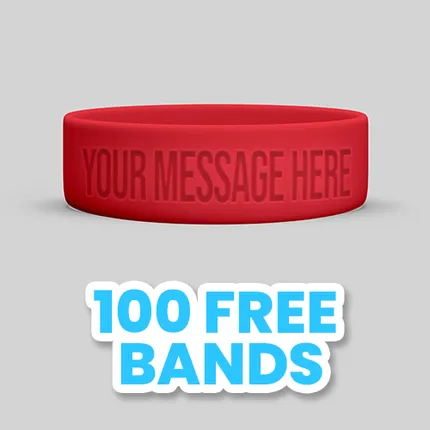 1 inch Debossed Wristband     