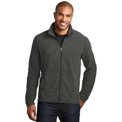 Port Authority Heather Microfleece Full-Zip Jacket - Dark/All