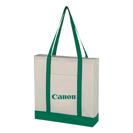 Budget Custom Non Woven Tote Bag with Trim Colors
