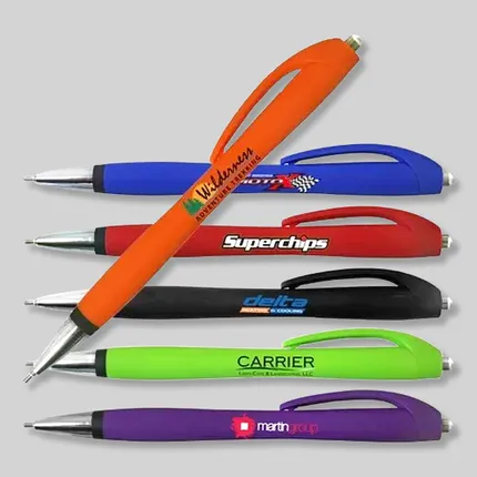Halcyon Rubberized Click Pen - Full Color Digital(