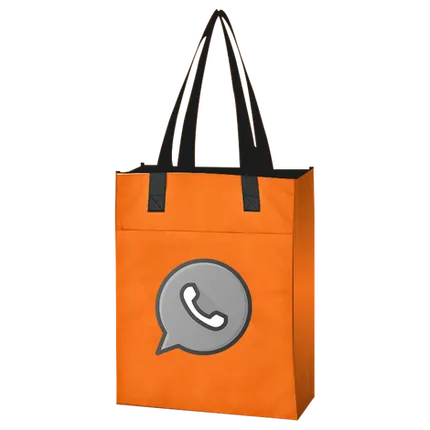 Budget Custom Non Woven Turnabout Brochure Tote Bag