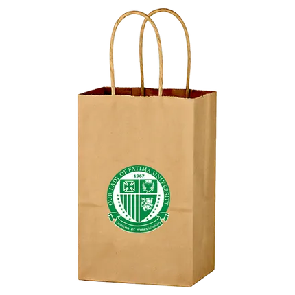 Budget Custom Kraft Paper Brown Shopping Bags-5-14-x-8-14