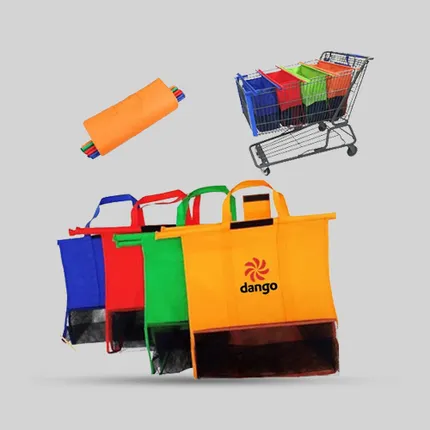 4 Pack Reusable Grocery Shopping Cart Bags