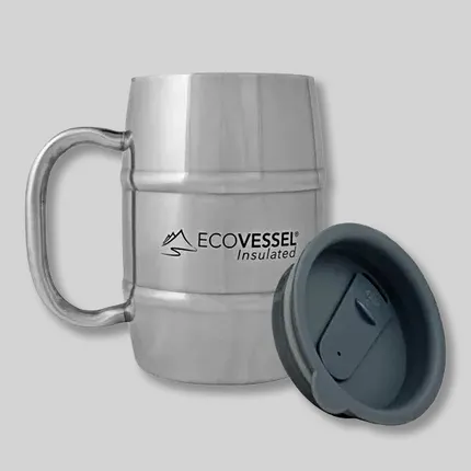 Eco Vessel 16 oz Stainless Steel Barrel Mug 
