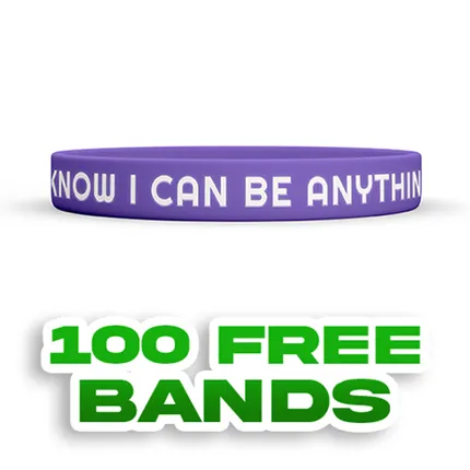 Colorfilled Silicone Wristband Bracelet   